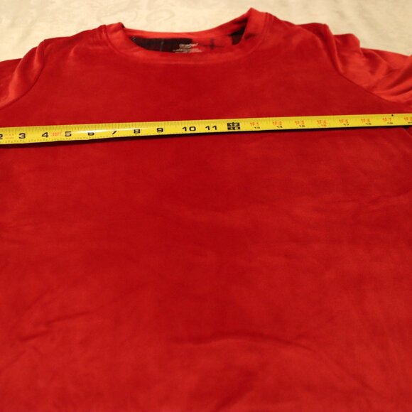 Climate Right By Cuddl Duds Long Sleeve Red Velour Size Large Cozy Casual - Picture 7 of 12